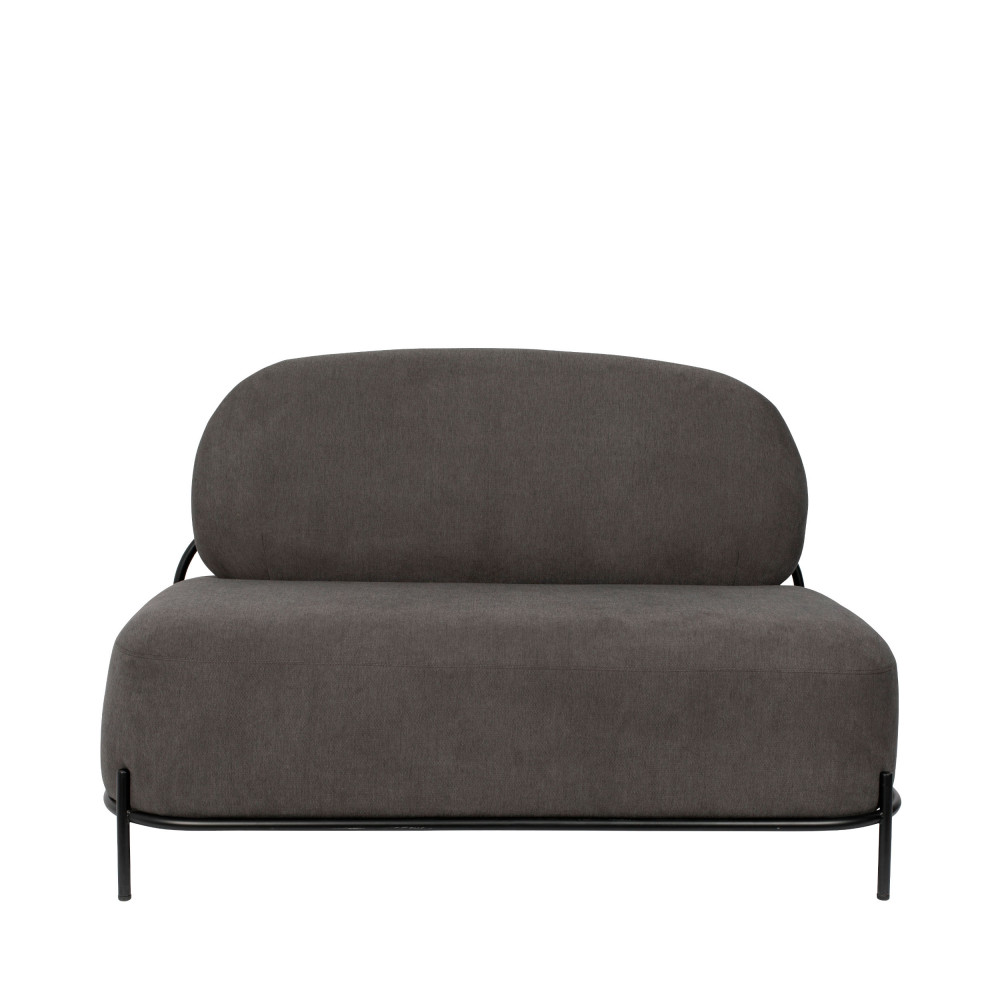 Polly - Canapé 2 places en tissu - Couleur - Gris