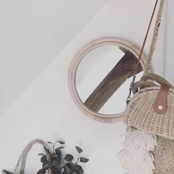 Miroir en rotin ø47 cm Sam