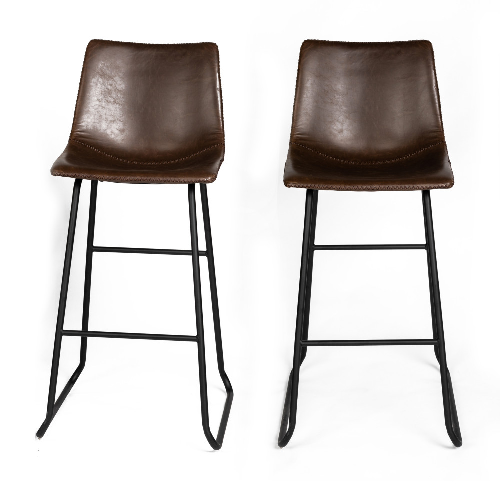 Chaises Similicuir 77cm Amirat Et 2 Bar Métal De 3FKTlJc1