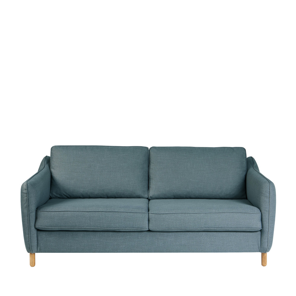 Vornay - Canapé convertible ouverture express 3 places en tissu - Couleur - Bleu pétrole