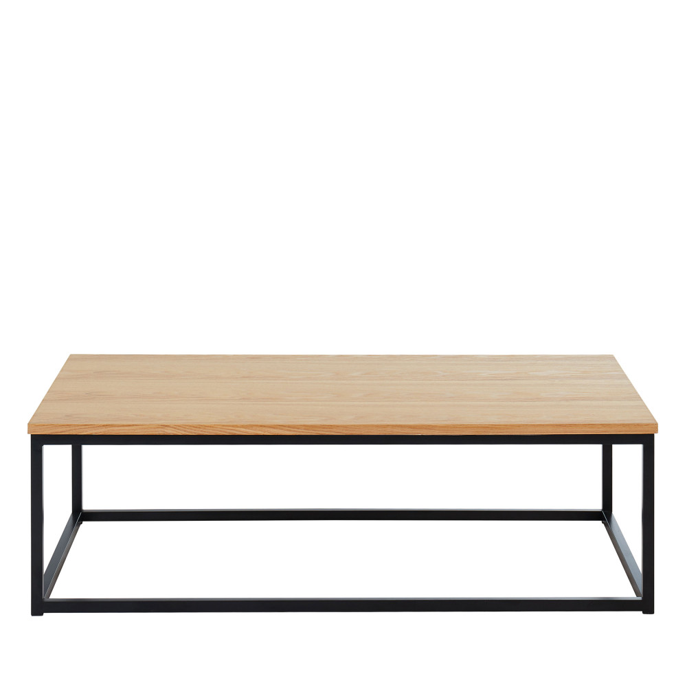 Ivica - Table basse en bois et en métal 110x60 cm - Couleur - Bois clair