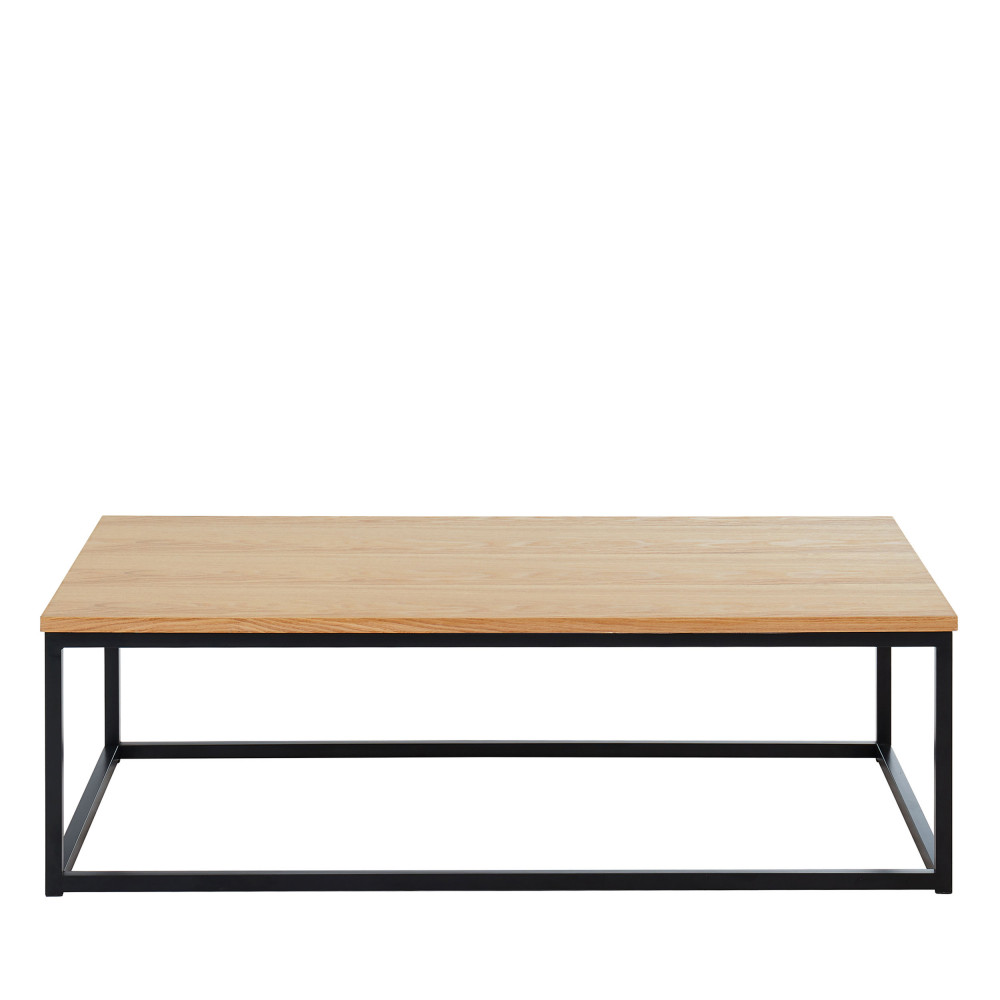 ivica - table basse en bois et en métal 110x60 cm - couleur - bois clair