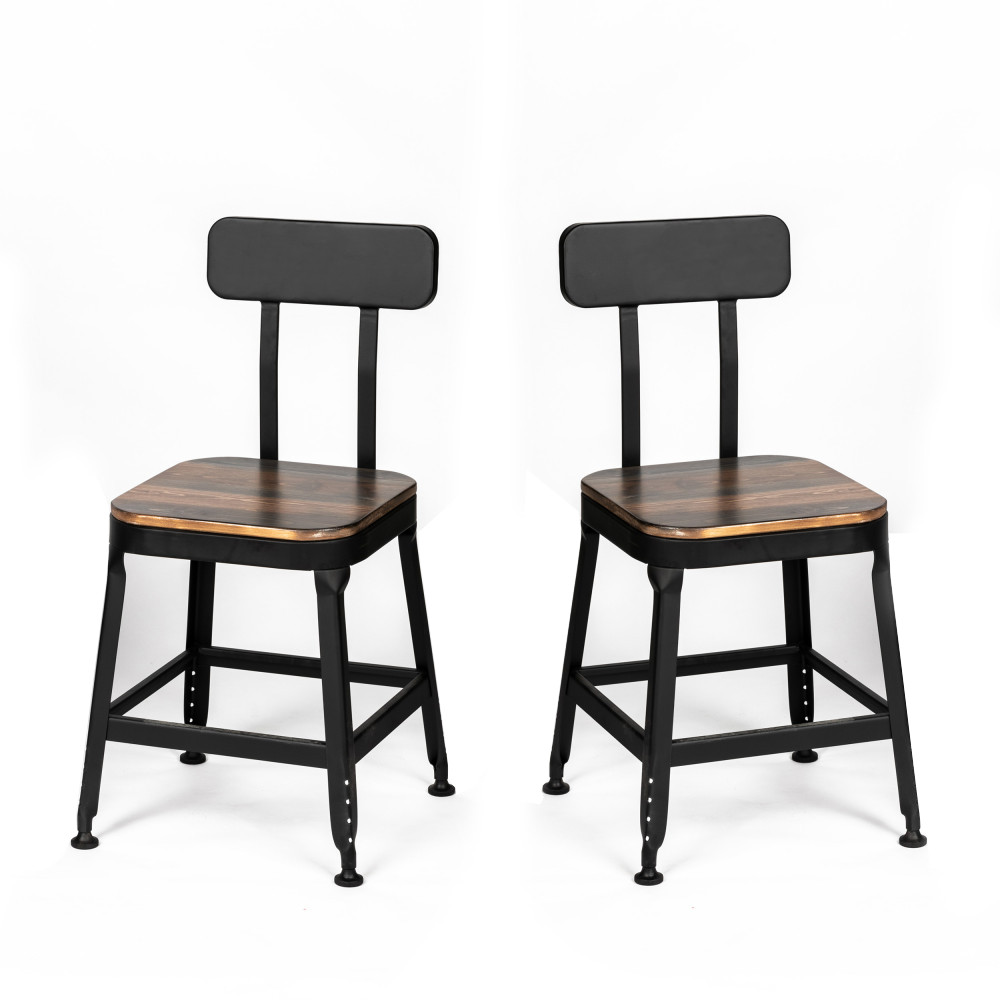 2 Chaises Metal Et Bois Drawer Chilly Drawer