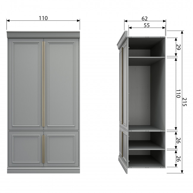 Organize - Armoire en pin 62 cm