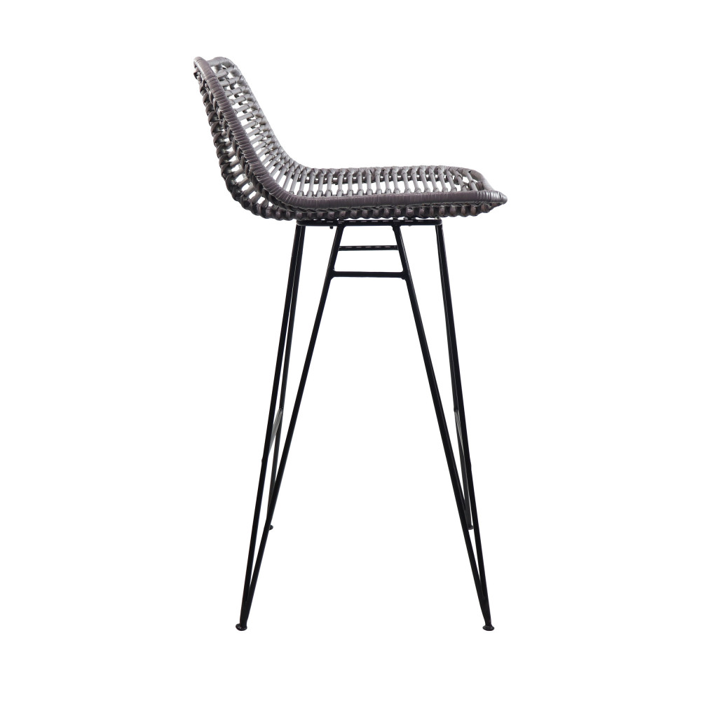 Chaise de bar design en rotin 69cm Capurgana Drawer