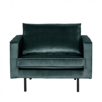 Fauteuil vintage en velours Velvet Bronco