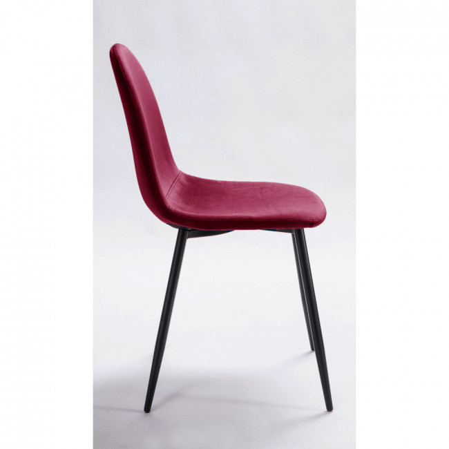Lot de 2 chaises design en velours et pieds noirs Vitikko  Drawer