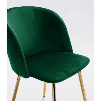 Lot de 2 fauteuils design en velours pieds dorés Vitikko