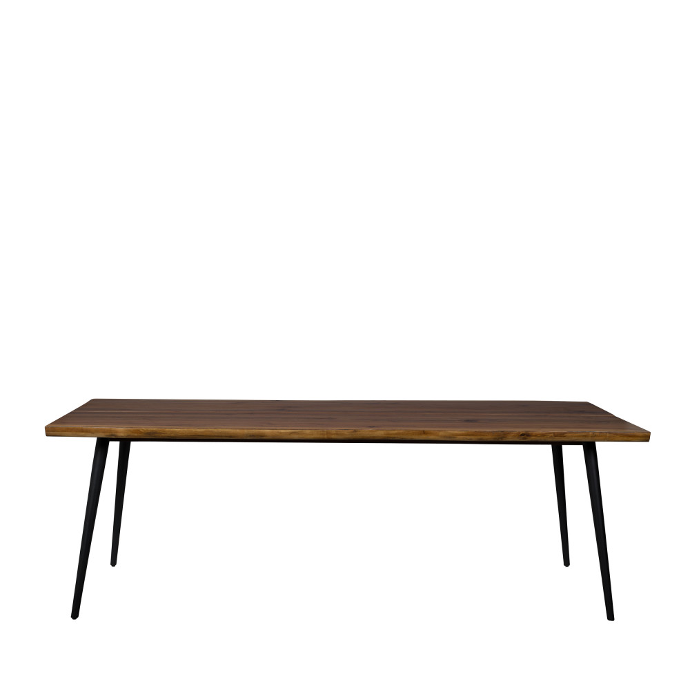 Alagon - Table à manger en noyer 220x90cm - Couleur - Bois foncé