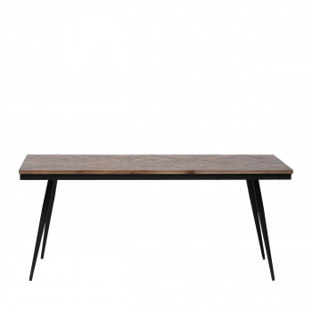 Rhombic - Table à manger en bois et métal 180x90cm