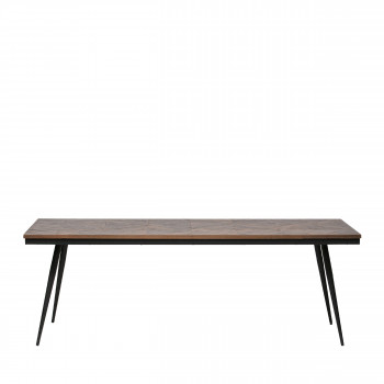 Rhombic - Table à manger en bois et métal  220x90cm