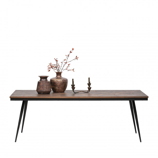 Rhombic - Table à manger en bois et métal  220x90cm