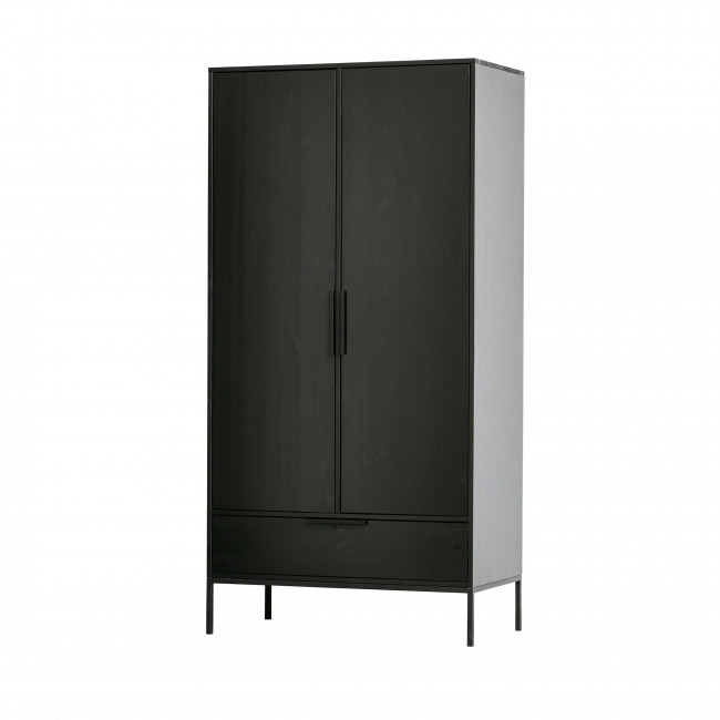 Adam - Armoire 2 portes 1 tiroirs en bois
