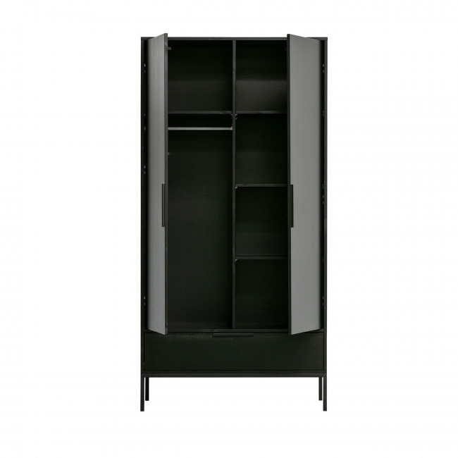 Adam - Armoire 2 portes 1 tiroirs en bois