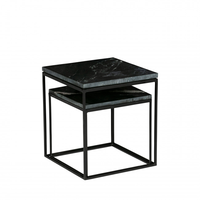 Mellow - 2 tables d'appoint gigognes en marbre