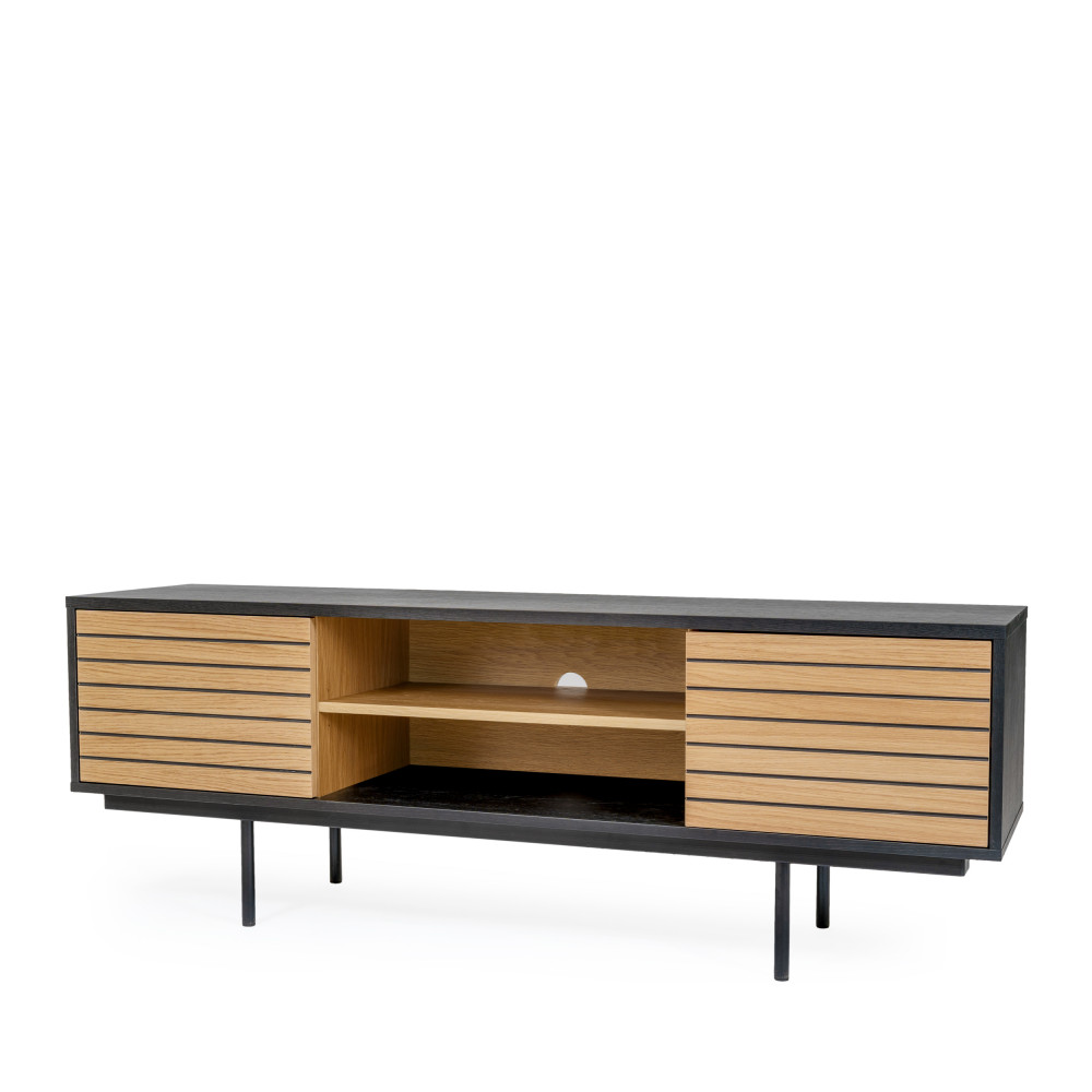 Meuble TV design en bois et métal Woodman - STRIPE