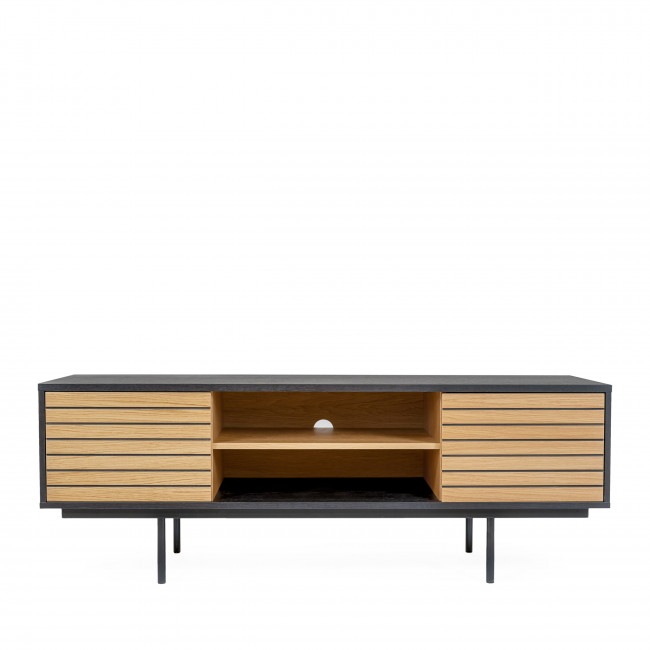 Stripe - Meuble TV design en bois et métal