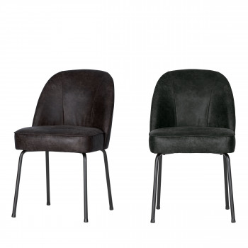 Vogue - 2 chaises en similicuir