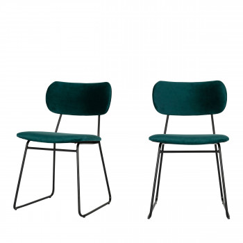 Wimple - 2 chaises en velours