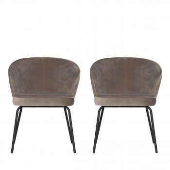 Admit - 2 chaises en velours