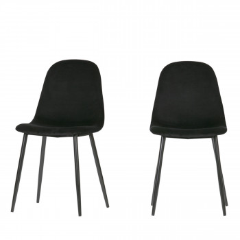 Marije - 2 chaises en velours