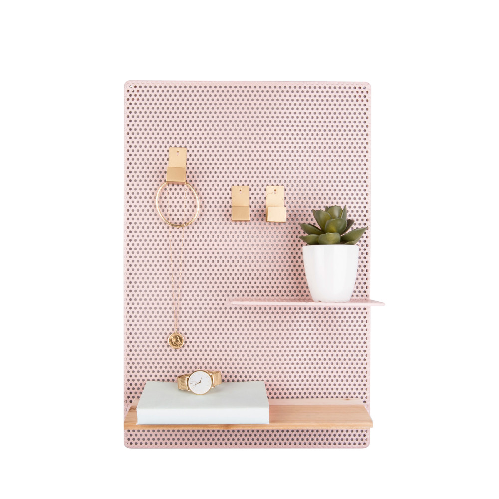 Perky Mesh - Panneau perforé en métal - Couleur - Rose pastel