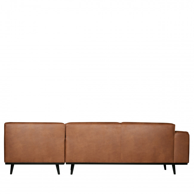 Canapé d'angle droit croûte de cuir Statement