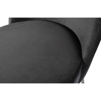 Lot de 2 chaises design en velours Vogue - Noir