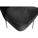 Chaise en velours avec table d'appoint HOME DELUXE SELESA - Gris