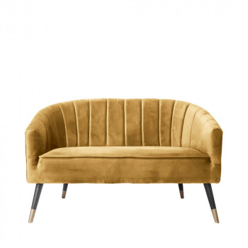 Royal - Canapé 2 places en velours ocre