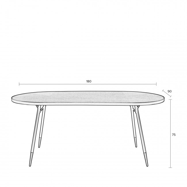 Denise - Table à manger 180x90cm