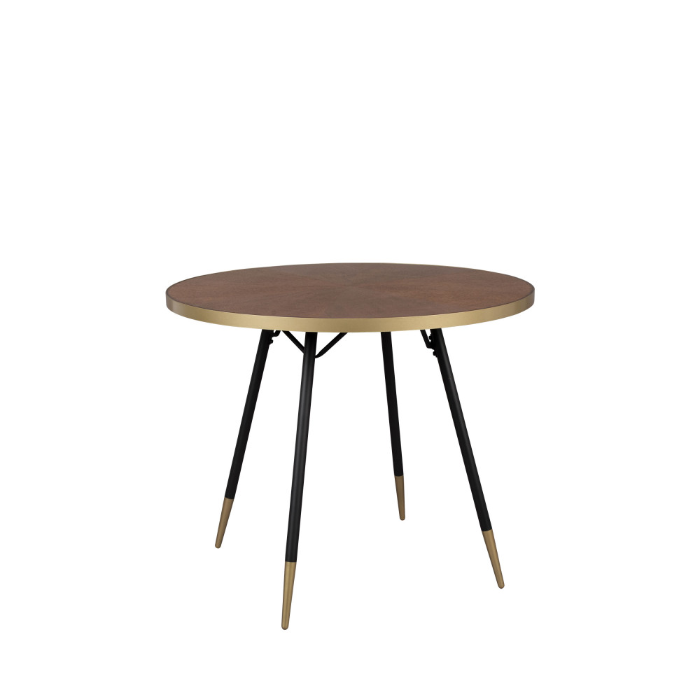 Denise - Table à manger ronde ø91cm - Couleur - Bois foncé