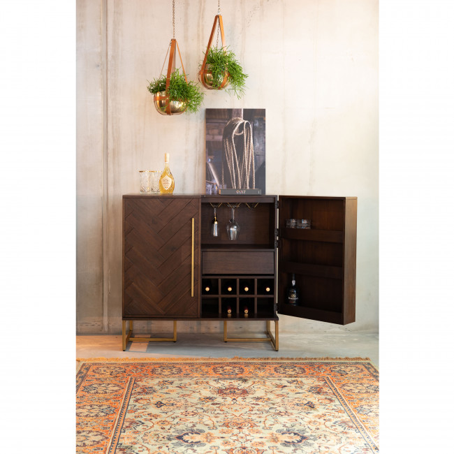 Class - Meuble bar à vin en bois et laiton - Drawer