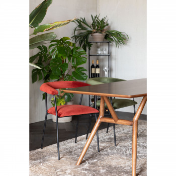 Haily - Fauteuil de table en velours