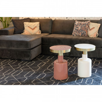 Glam - Table d'appoint ronde en métal ø36cm