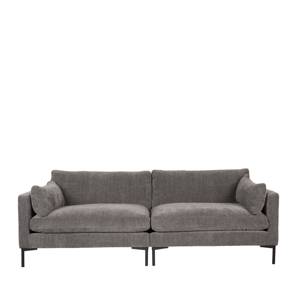 Canapé fixe 3 places Gris Tissu Moderne Confort Promotion