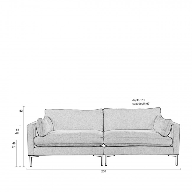 Summer - Canapé 3 places en tissu