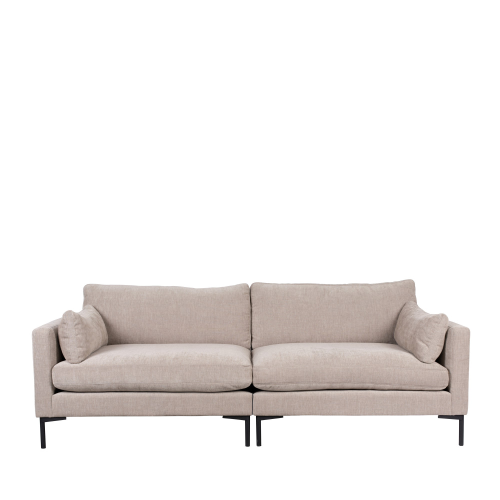 Canapé fixe 3 places Beige Tissu Moderne Confort Promotion