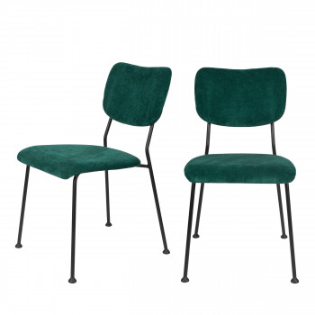 Benson - 2 chaises en velours côtelé