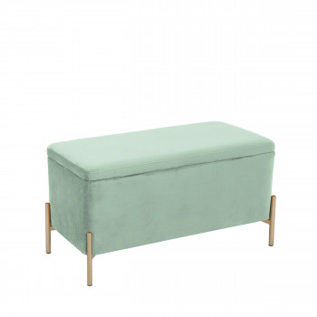 Snog - Banc en métal et velours - Turquoise new