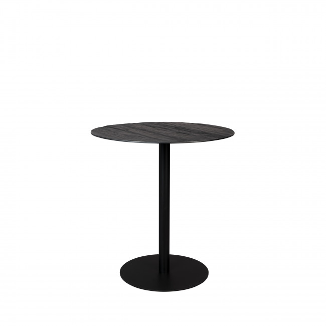 Braza - Table de bistrot ronde en métal et bois ø75cm