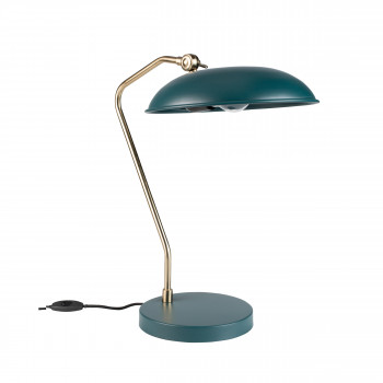 Liam - Lampe de bureau rétro - Bleu canard