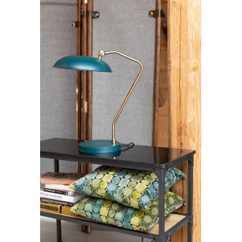 Liam - Lampe de bureau rétro - Bleu canard