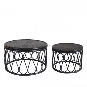 Padma - 2 tables basses en rotin