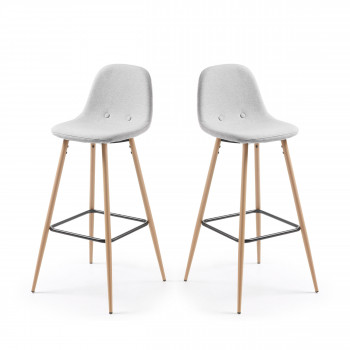 Lot de 2 tabourets de bar 65cm Nolite