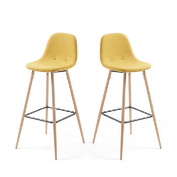 Lot de 2 tabourets de bar 65cm Nolite