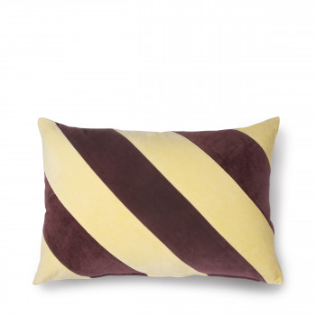 Shawell - Coussin 2 faces rayé en velours 40x60cm