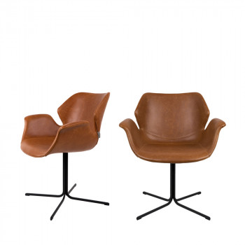 Lot de 2 chaises design Nikki Zuiver