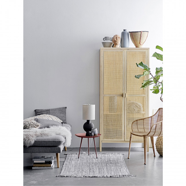 Mariana - Armoire en bois et cannage