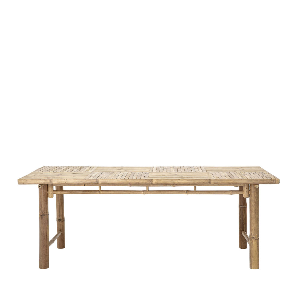 Sole - Table à manger en bambou 100x200cm - Couleur - Bambou